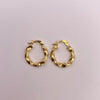 Candonga satinada y lisa Oro amarillo 18k 1,19 Gr / 1,5 Cm