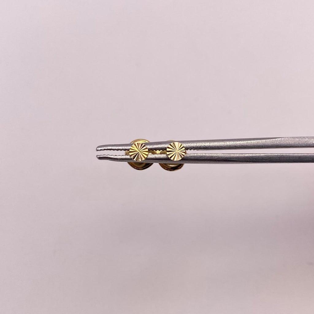 Topos Circulo plano diamantado Oro amarillo 18k 0,4 Gr / 3,2 mm