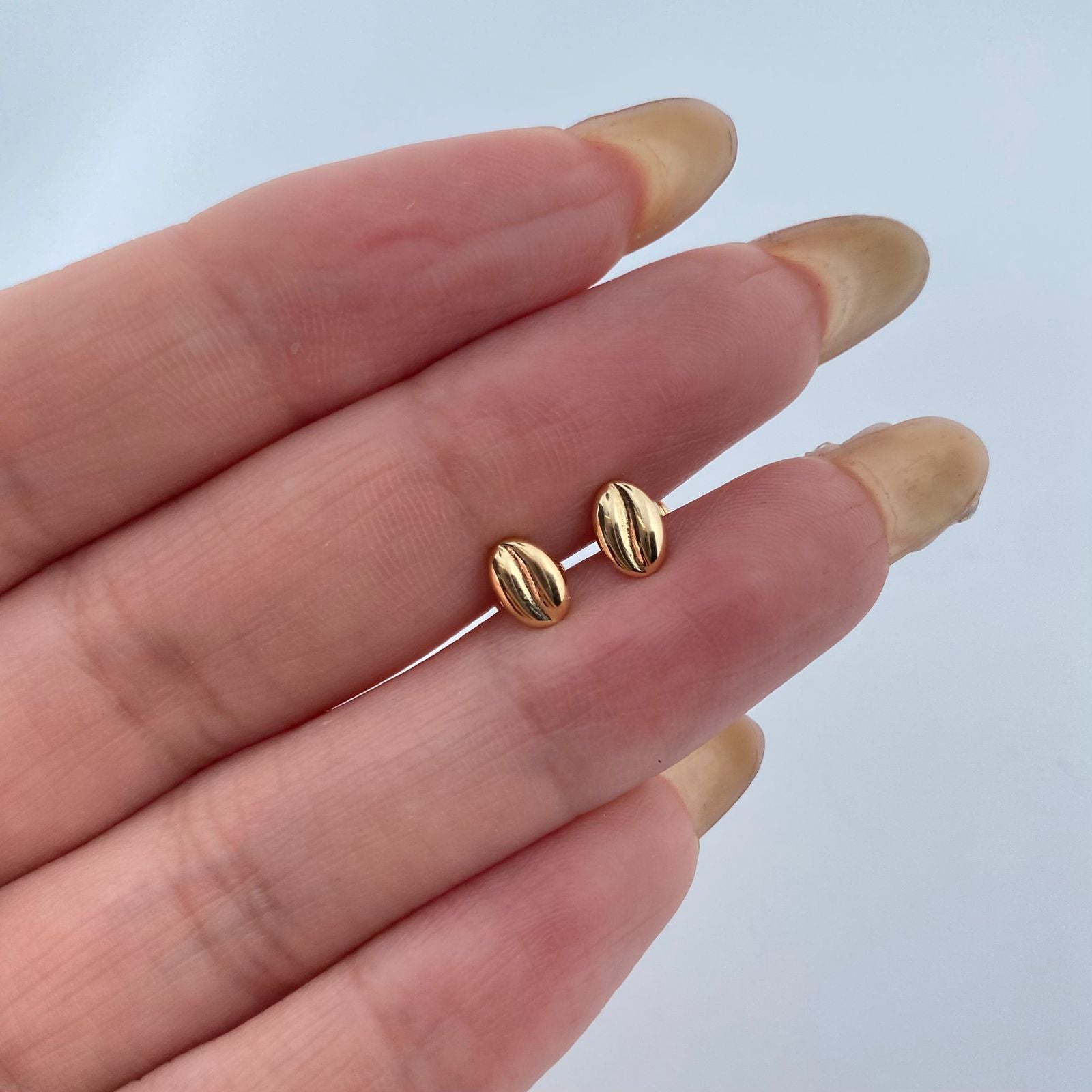 Topos grano de café Oro amarillo 18k 0,6 Gr / 4,4 mm