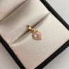 Dije Corazon Casting Rosa Oro amarillo 18k 0,8 Gr / 7,6 mm / 1,5 Cm