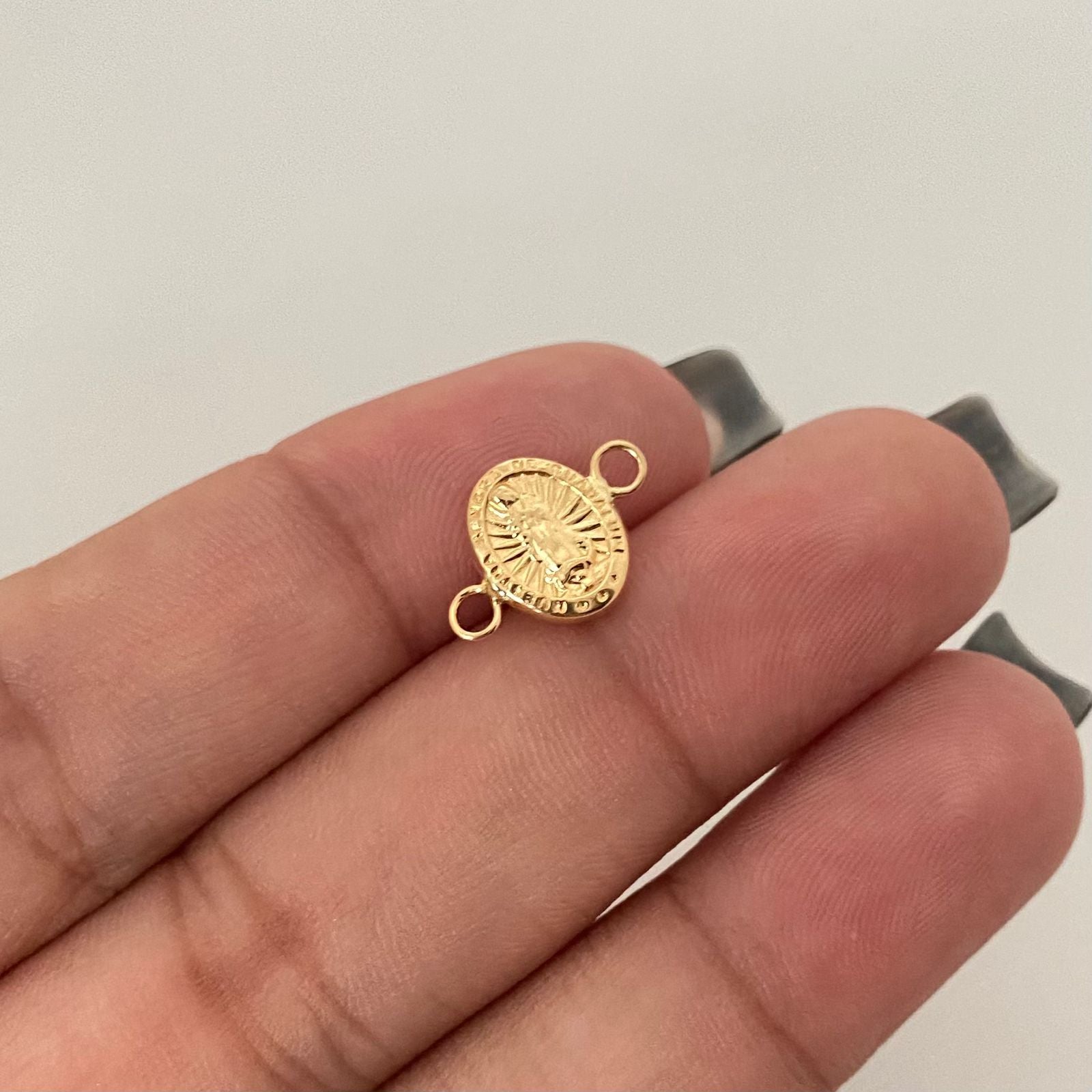 Herraje virgen guadalupe Oro amarillo 18k 0,45 Gr / 1,5 Cm