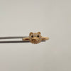 Anillo oso circones  Oro amarillo 18k / Talla 6 / 1,55 Gr / 1,7 mm