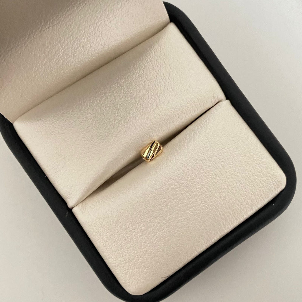 Herraje cilindro diamantado 3mm Oro amarillo 18k 0,1 Gr