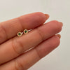Topos Circulo Casting Verde y Blanco Oro amarillo 18k 0,55 Gr / 4,4 mm