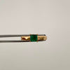Anillo Solitario Verde Oro amarillo 18k / Talla 8 / 1,55 Gr / 3,2 mm