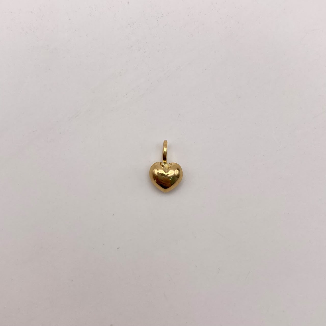 Dije corazon inflado Oro amarillo 18k 0,3 Gr / 6,5 mm / 1 Cm