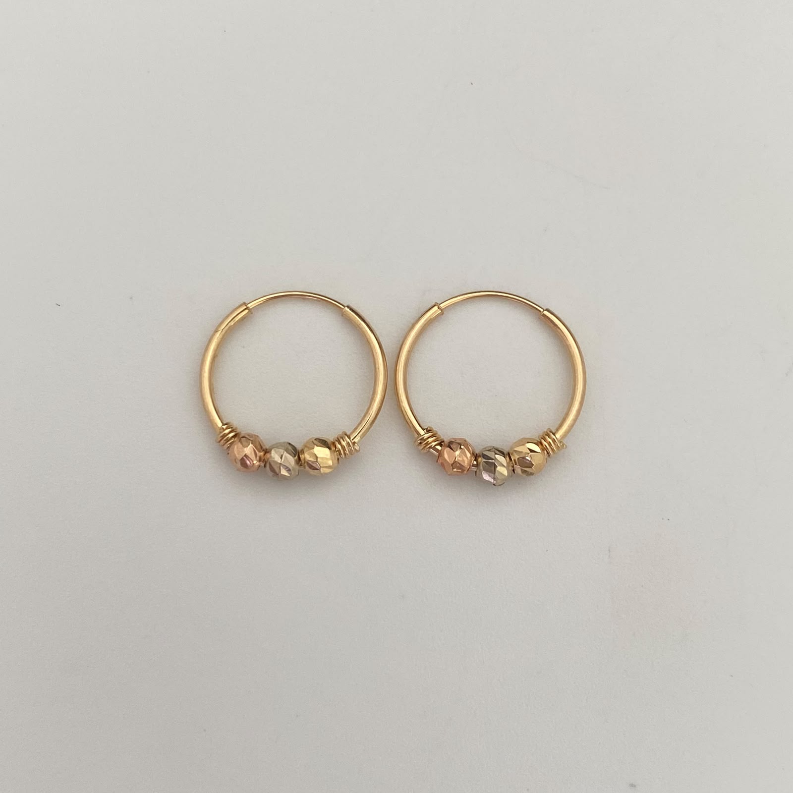 Candonga Imperdible Tres oros 18k 1 Gr / 1,4 Cm
