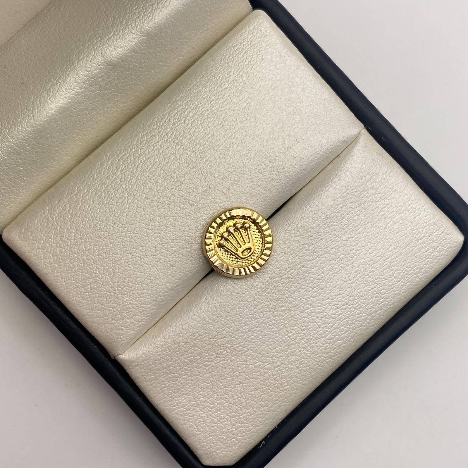 Herraje tambor rx diamantado Oro amarillo 18k 0,83 Gr / 1,2 Cm