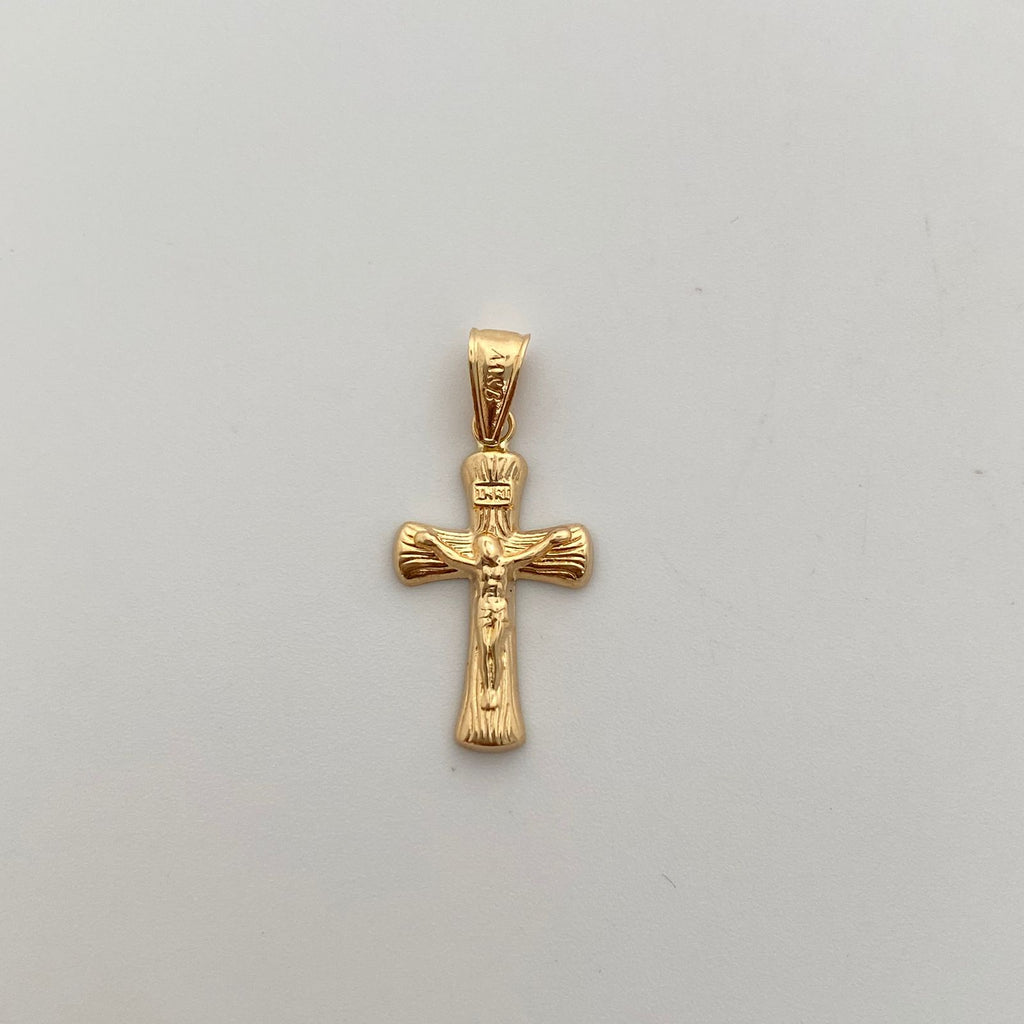 Dije Cruz Oro amarillo 18k 0,75 Gr / 13,5 mm / 3 Cm