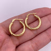 Candonga entorchada Oro amarillo 18k 1,95 Gr / 2 Cm