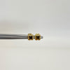 Topos trebol borde diamantado Oro amarillo 18k 0,5 Gr / 6,5 mm