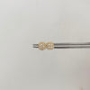 Topos Trebol Casting Blanco Oro amarillo 18k 0,9 Gr / 5,6 mm
