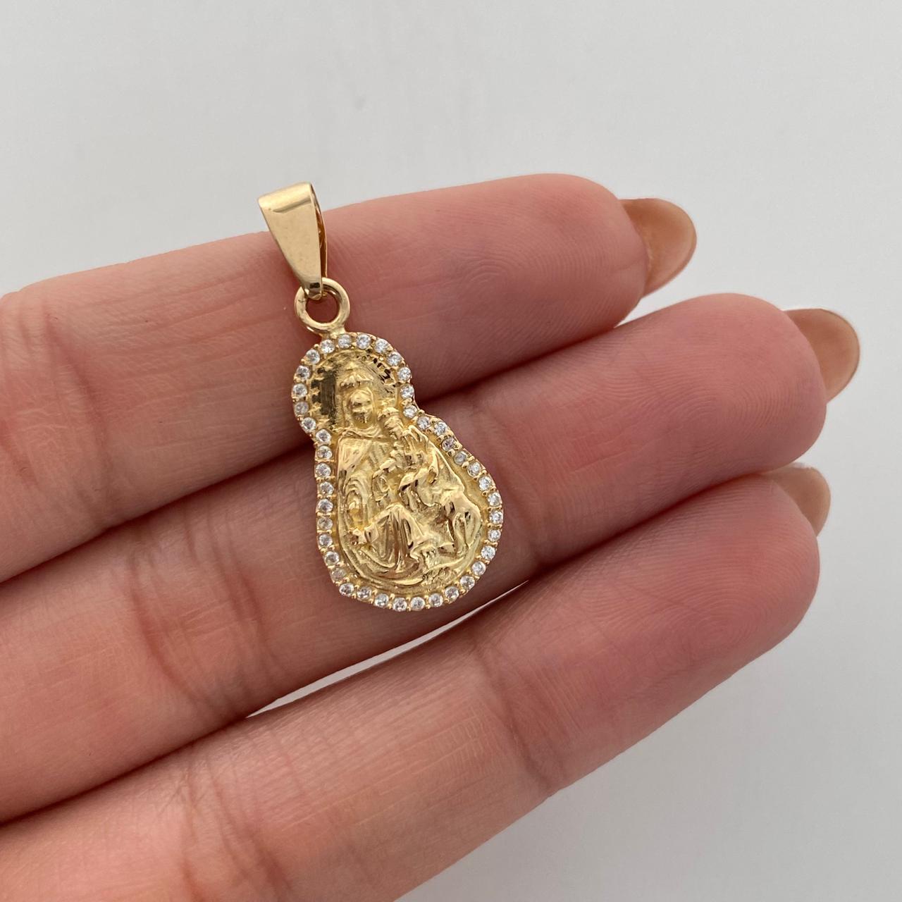 Dije Maria Auxiliadora silueta casting  Oro amarillo 18k 4,65 Gr / 11,9 Cm