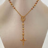 Rosario Niña Maria Casting Tres oros 18k 12,50 Gr / 4 mm / 60 Cm Broche 0,40