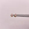 Topos Circon Rosado Oro amarillo 18k 0,65 Gr / 3,8 mm