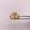 Anillo Rostro cristo circones blancos Oro amarillo 18k / Talla 8 1/2 / 5,95 Gr / 4,9 mm