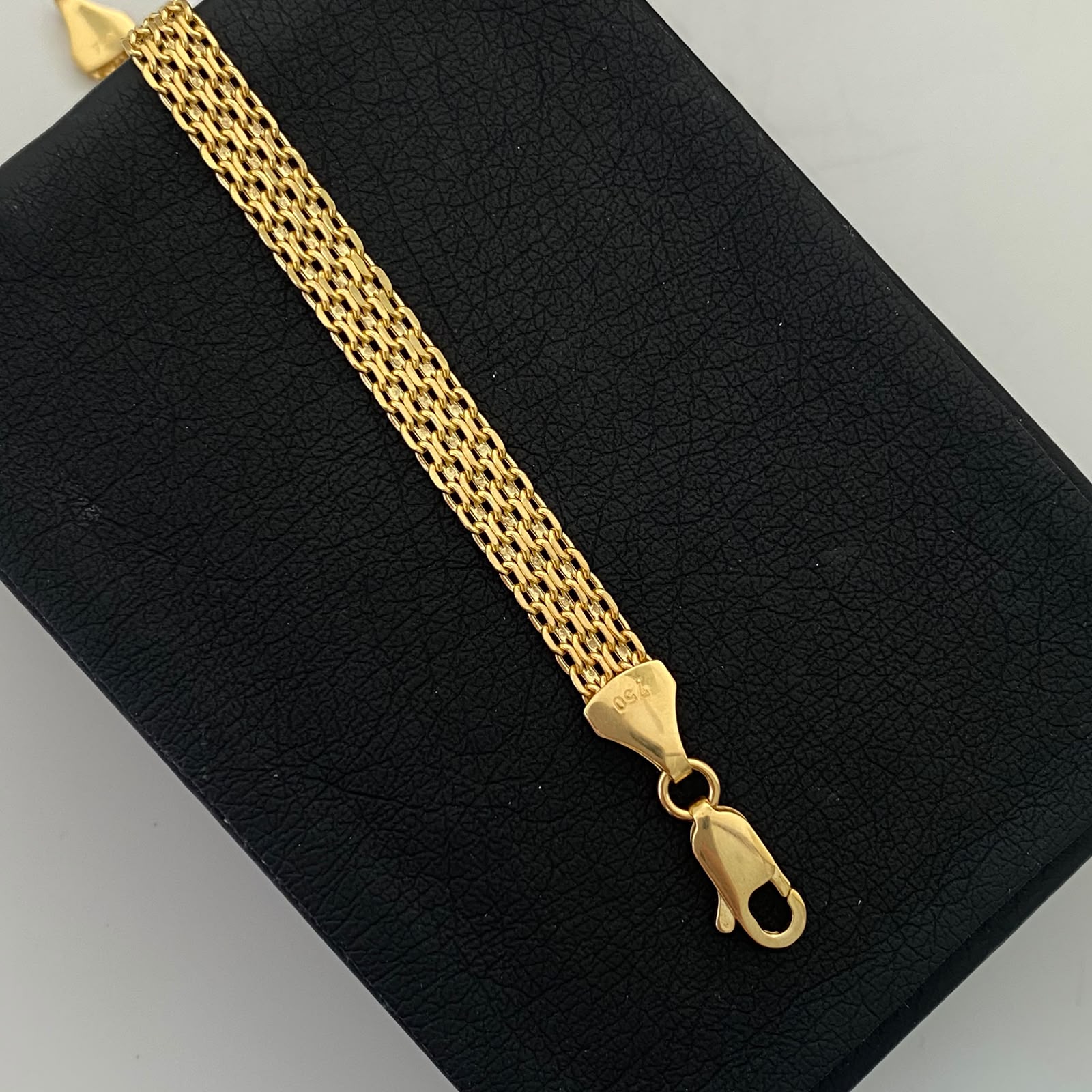 Pulso It China dos Carriles Oro amarillo 18k +1 / 6,45 Gr / 6,5 mm / 20,2 Cm