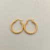 Candonga Entorchada Oro amarillo 18k 2,15 Gr / 2,6 Cm