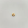 Herraje mini cilindro con circones verdes Oro amarillo 18k 0,3 Gr / 0,2 Cm