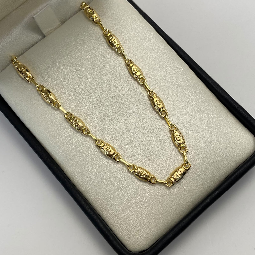 Pulso Rustico Oro amarillo 18k 3,30 Gr / 4,2 mm / 18,7 Cm Broche 0,40