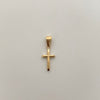 Dije Cruz Tubular Oro amarillo 18k 0,4 Gr / 9,5 mm / 2,5 Cm