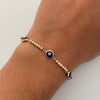 Pulso It Ojo Turco Balines Diamantados Oro amarillo 18k 3,9 Gr / 2,5 mm / 19,6 Cm