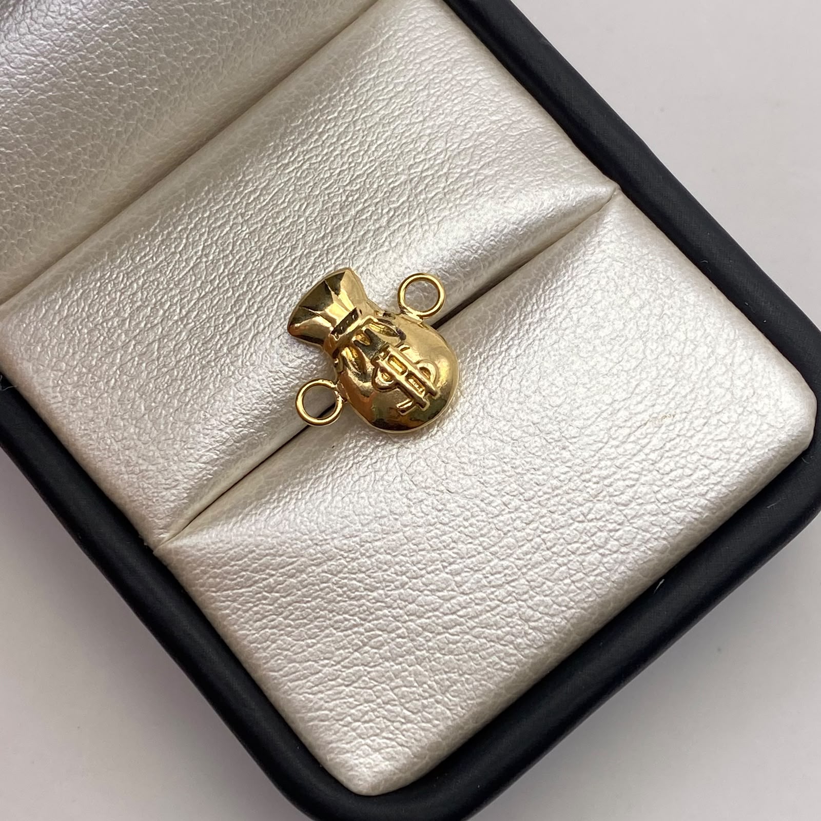 Herraje bolsa dinero Oro amarillo 18k 0,61 Gr / 1,3 Cm