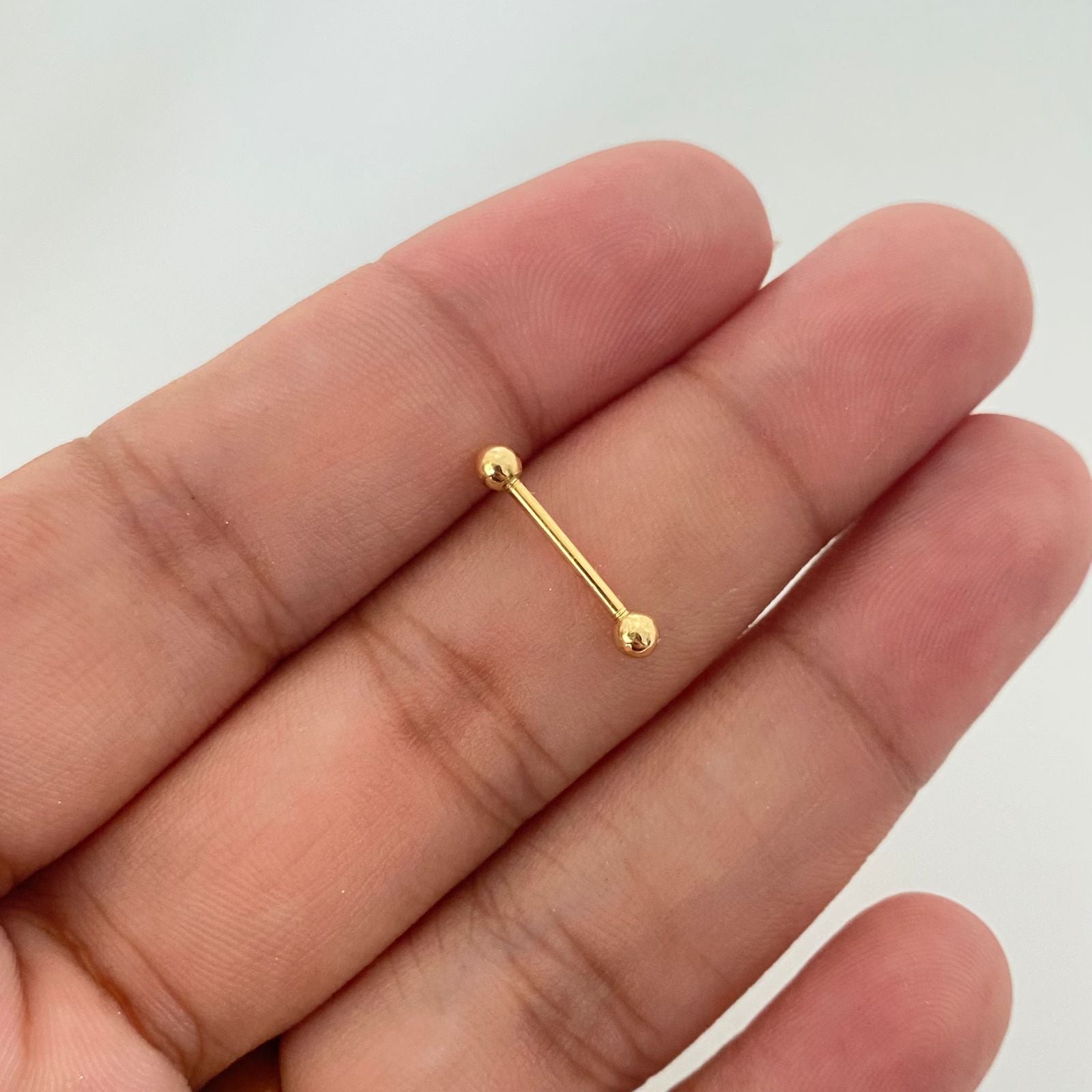 Piercing bola lisa ( joya ) Oro amarillo 18k 0,5 Gr
