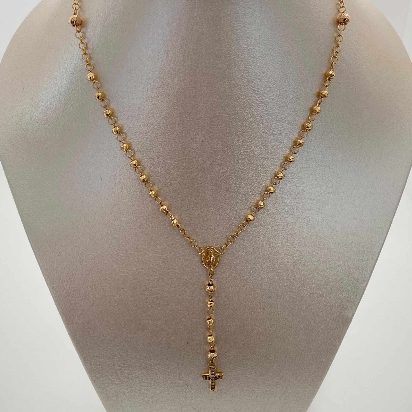 Rosario Bola Diamantada 3mm Casting Oro amarillo 18k 7,05 Gr / 2,9 mm / 48 Cm Broche 0,30