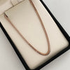 Cadena It franco  Oro blanco y Oro rosa 18k +1 / 8,3 Gr / 2,1 mm / 60 Cm