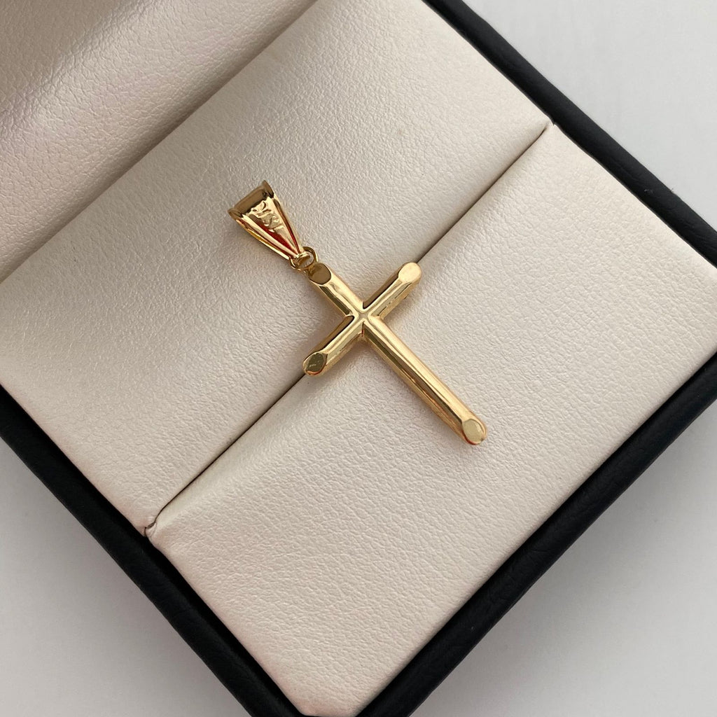 Dije Cristo Tubular Oro amarillo 18k 0,9 Gr / 16,1 mm / 3,5 Cm