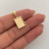 Dije Placa Fotograbado Oro amarillo 18k 0,95 Gr / 10,5 mm / 2,2 Cm