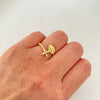 Anillo con cruz y virgen de guadalupe  Oro amarillo 18k / Talla 5 1/4 / 3,8 Gr