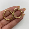 Candonga entorchado franjas Oro amarillo 1,9 Gr / 2,5 Cm