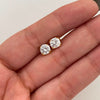 Topos Circon blanco Oro amarillo 18k 1,1 Gr / 6 mm