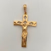 Dije Cruz Cristo Triagulos Oro amarillo 18k 6,7 Gr / 29,2 mm / 5,4 Cm