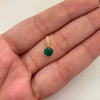 Dije Circon Verde Oro amarillo 18k 0,85 Gr / 5,5 mm / 1,1 Cm