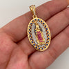 Dije Virgen de Gaudalupe Casting Oro amarillo 18k 5,55 Gr / 20 mm / 4,1 Cm
