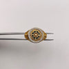 Anillo timon  Oro amarillo y Oro blanco 18k / Talla 9 / 9,10 Gr / 5,1 mm