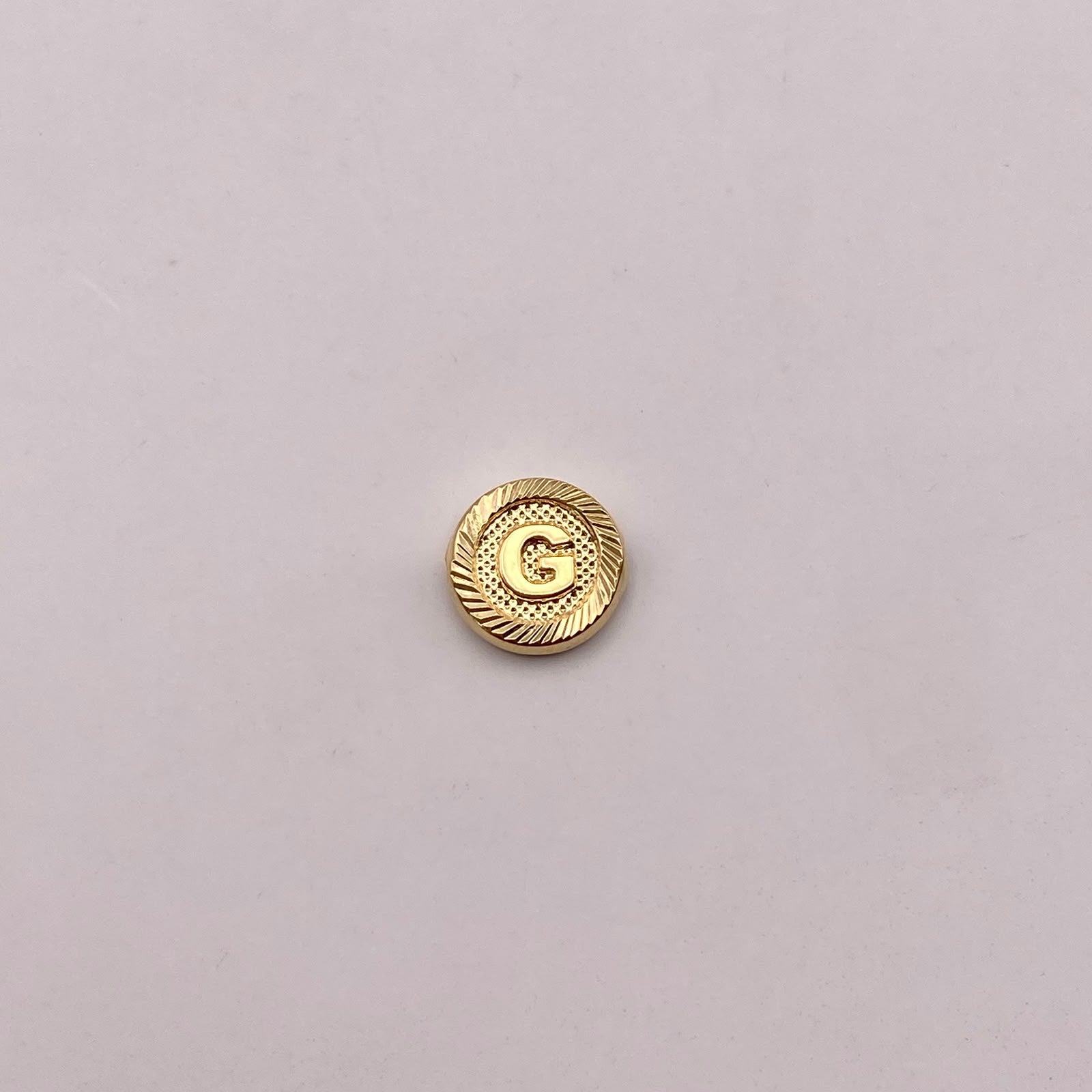 Herraje tambor letra g Oro amarillo 0,55 Gr / 1 Cm
