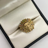 Anillo indio circones multicolor Oro amarillo 18k / Talla 10 1/2 / 6,8 Gr / 7,82 mm