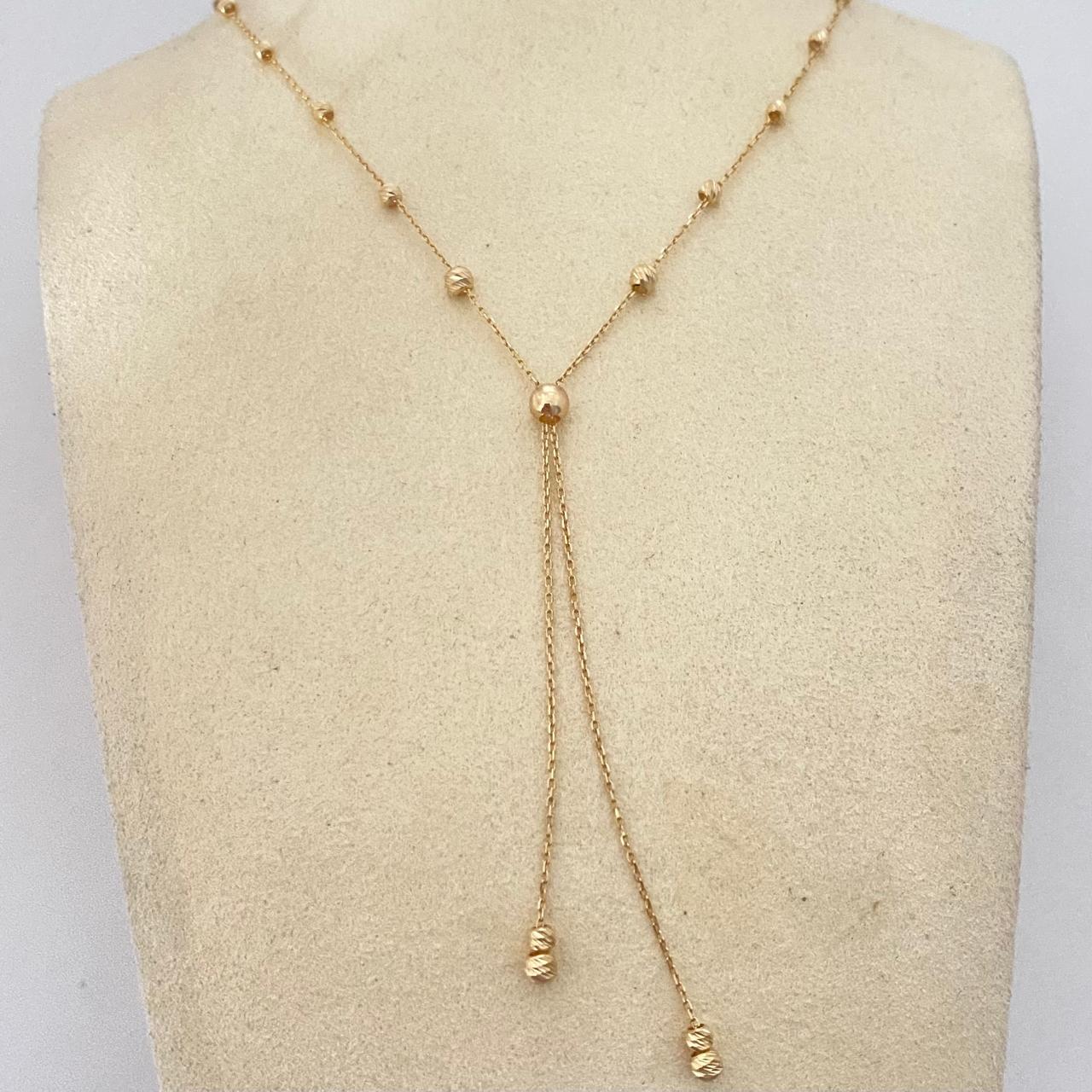 Cadena It balines diamantados #2 y #3 Oro amarillo 18k +4 / 2,35 Gr / 46 Cm