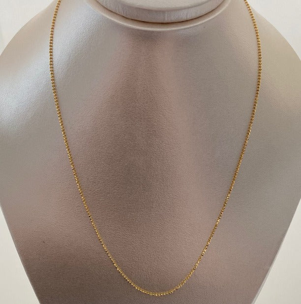 Cadena It Mini Militar Oro amarillo 18k 1,9 Gr / 1 mm / 45 Cm