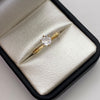 Anillo Solitario circon blanco Oro amarillo 18k / Talla 8 / 1,45 Gr / 1,5 mm