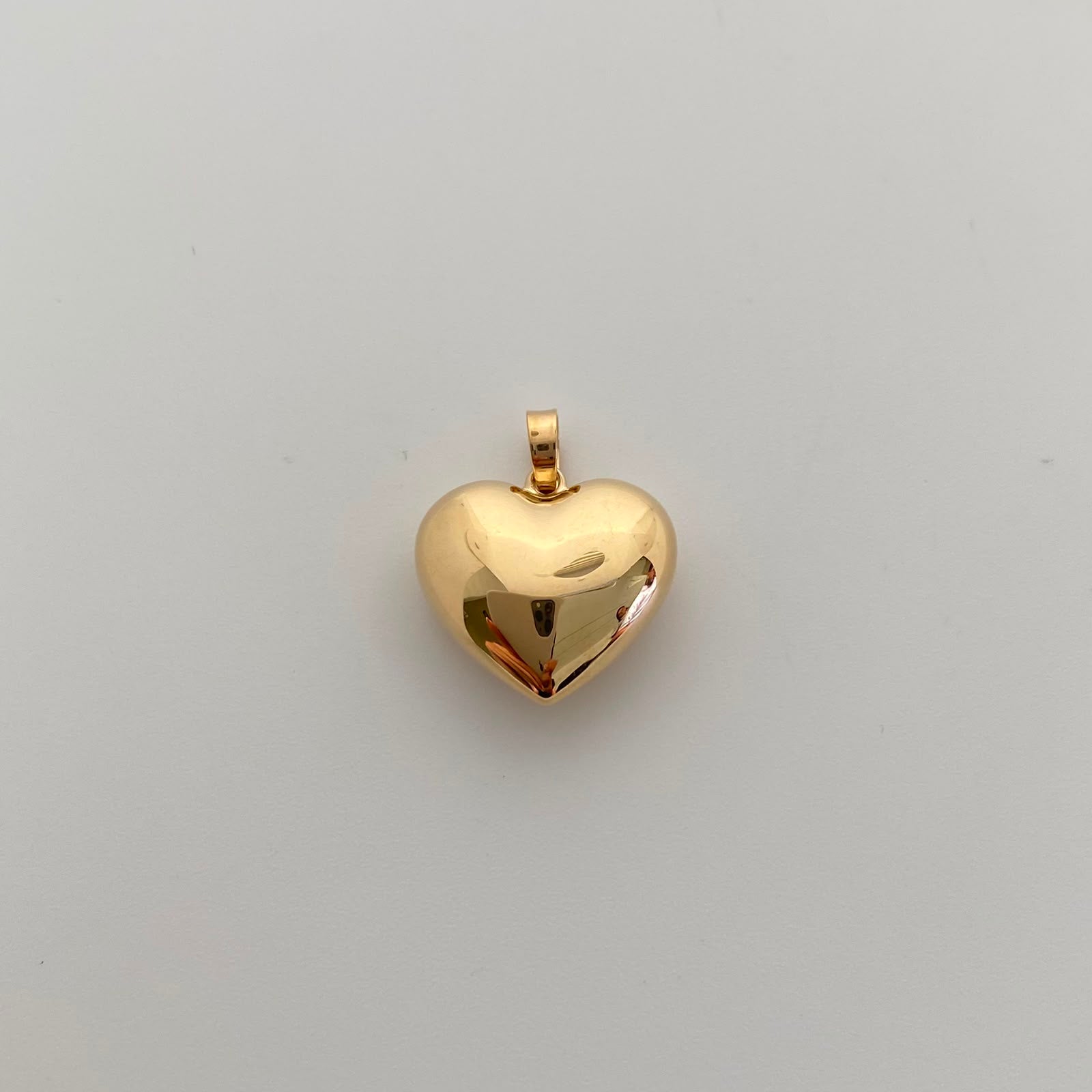 Dije It Corazon Inflado Oro amarillo 18k +6 / 1,2 Gr / 16,5 mm / 2 Cm
