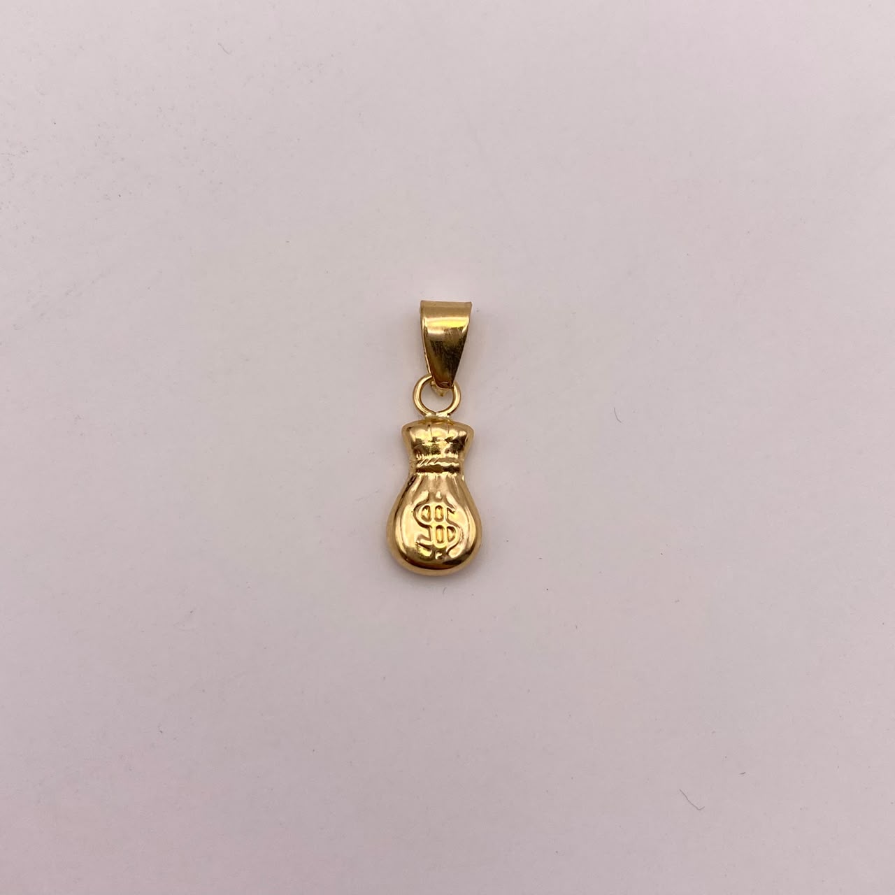 Dije bolsa dinero Oro amarillo 18k 0,55 Gr / 6,72 mm / 2 Cm