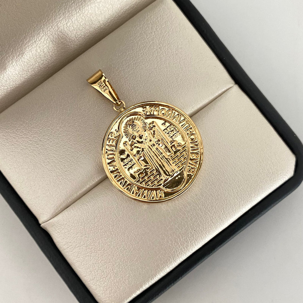 Dije san benito  Oro amarillo 18k 3,75 Gr / 3,5 Cm