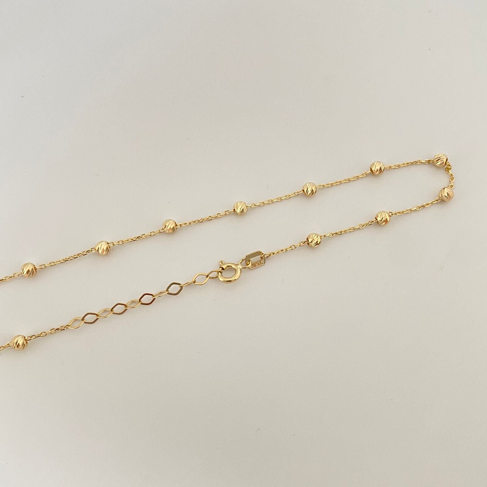 Cadena It balines diamantados dije cruz  Oro amarillo 18k +4 / 3,7 Gr / 3 mm / 45 Cm