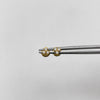 Topos Tres circones blancos Oro amarillo 18k 0,55 Gr / 4,0 mm