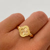 Anillo Trebol Diamantado Oro amarillo 18k / Talla 7 / 1,85 Gr / 3 mm